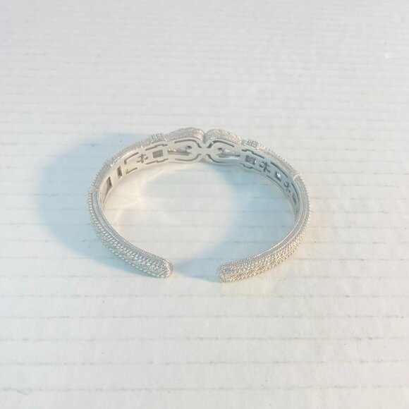 Vintage Judith Ripka Sterling Silver Cuff–Braided CZ Rope Design | 925 Thailand - Picture 11 of 14